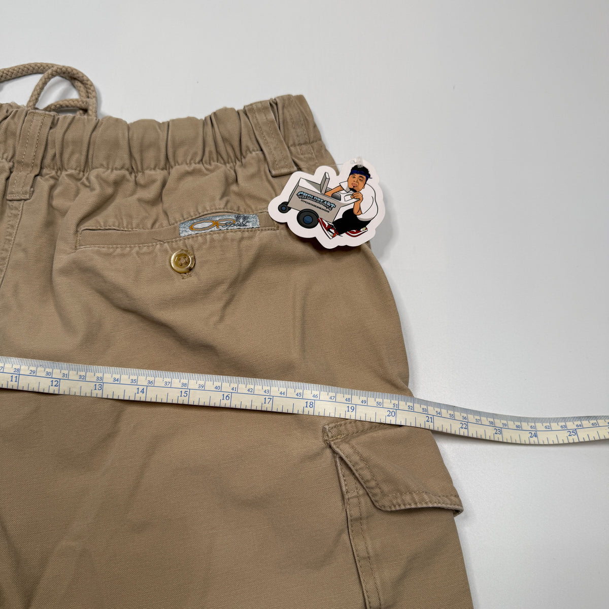 VTG Ocean Pacific Cargo Elastic Shorts 30" Khaki
