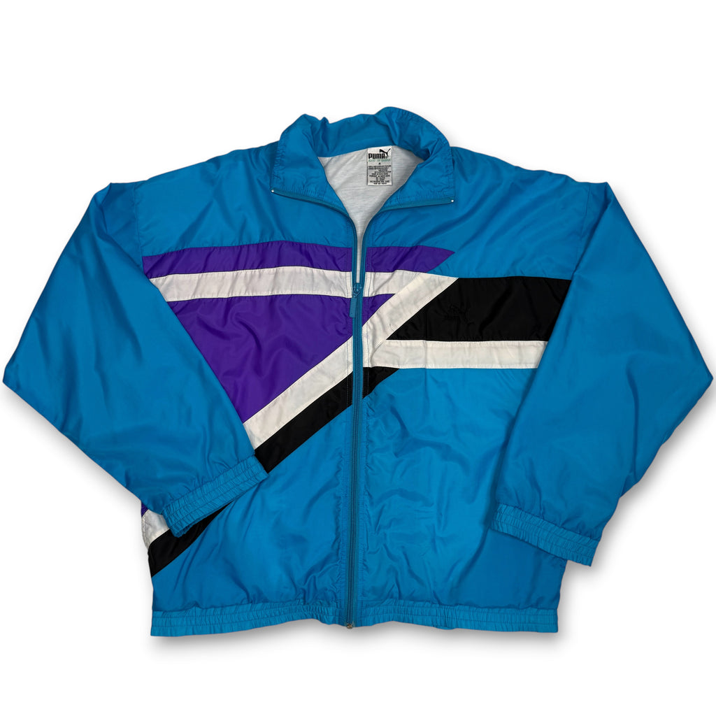 VTG Puma Lined Active Full Zip Windbreaker M