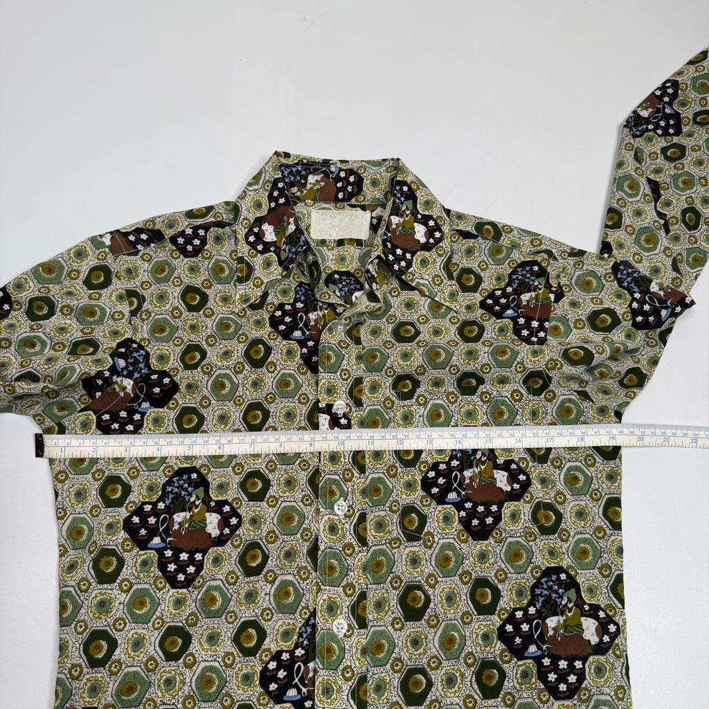 VTG Geometric Dagger Collar Button Up M