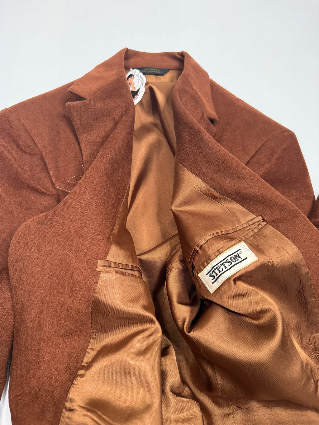 VTG Stetson Western Blazer Embroidered Cowboy L Brown