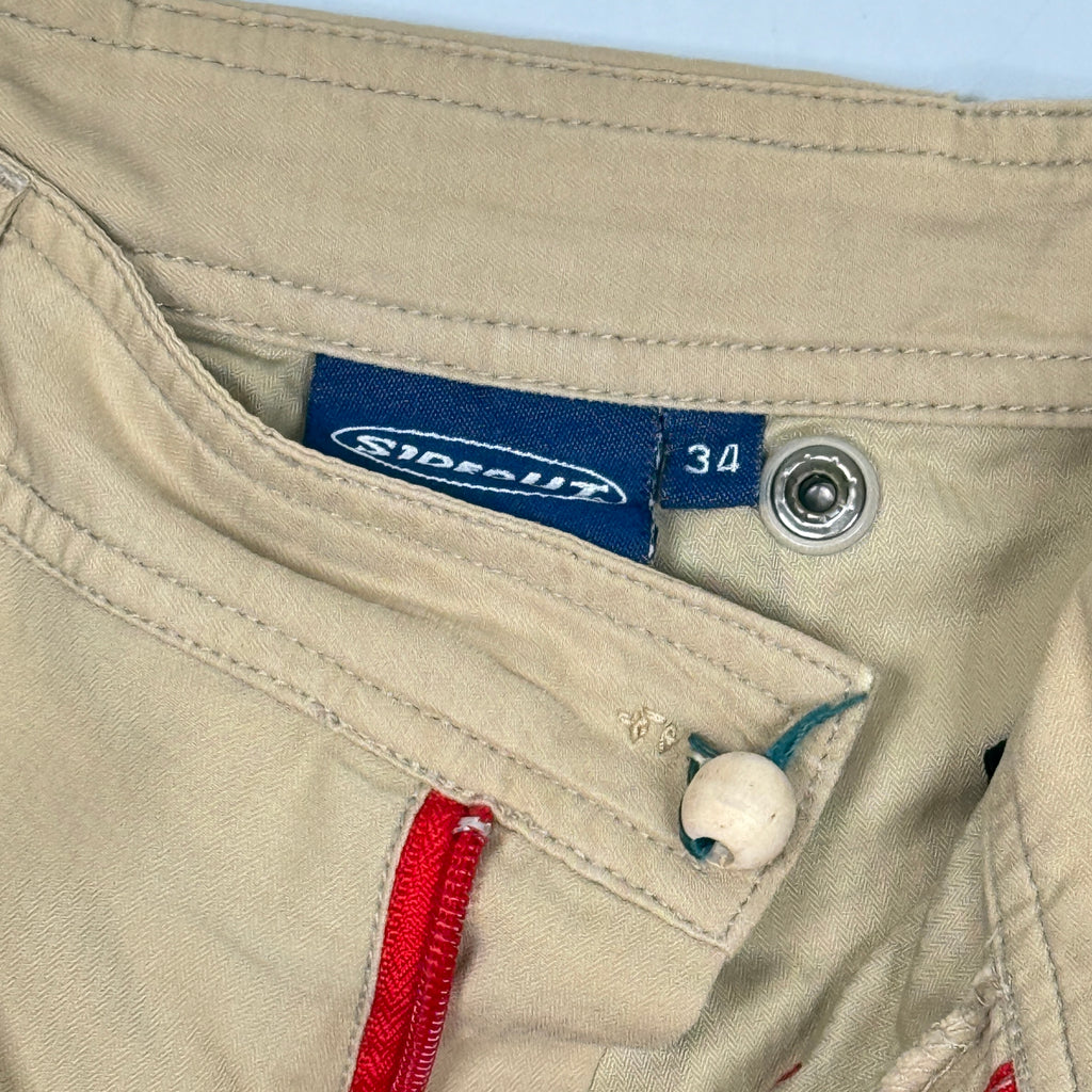 Y2K Side Out Utility Shorts 32" Khaki