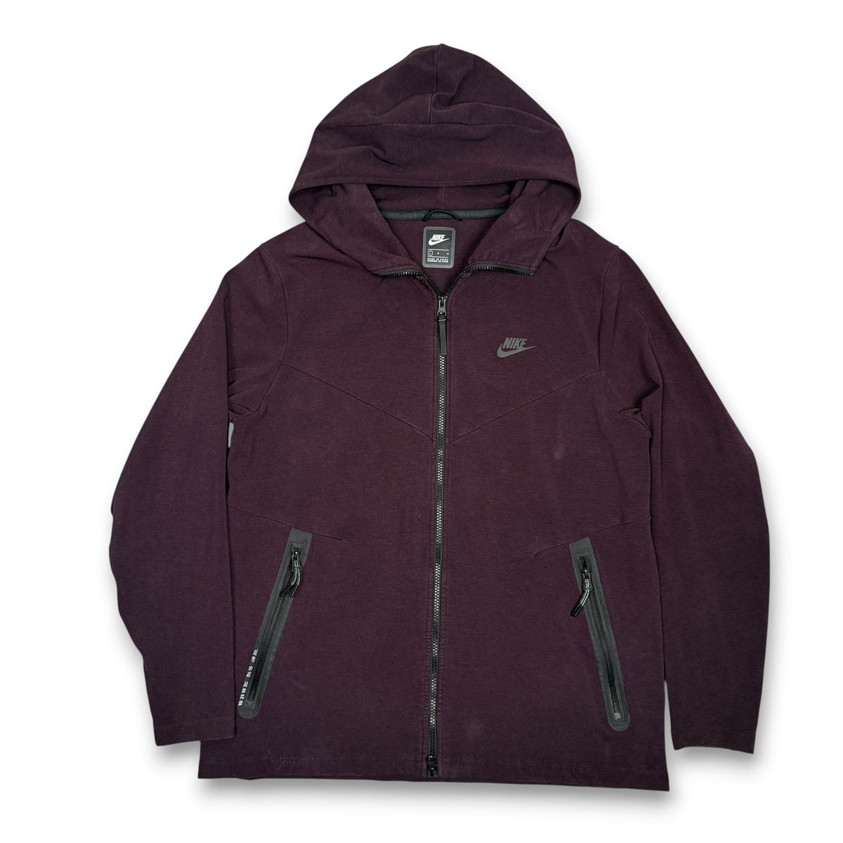 Nike Tech Fleece Full Zip Hoodie L Dark Magenta