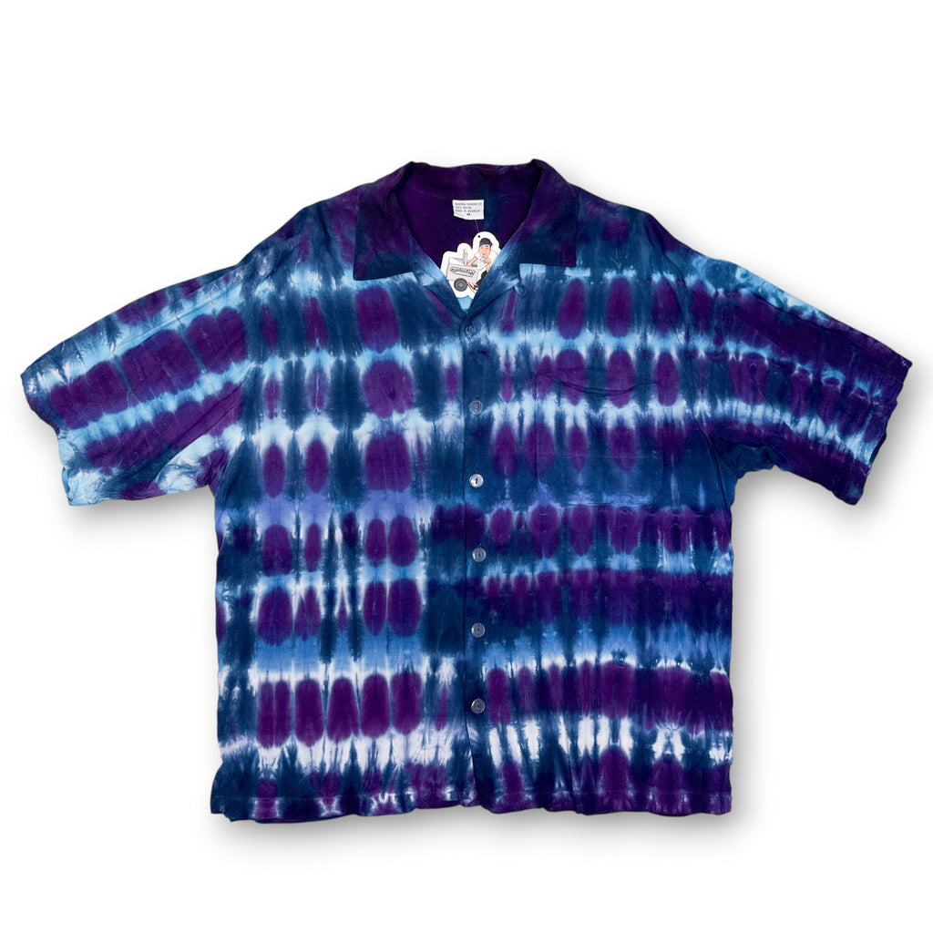 Dharma Aqua Marine Rayon Tie Dye Button Up M/L