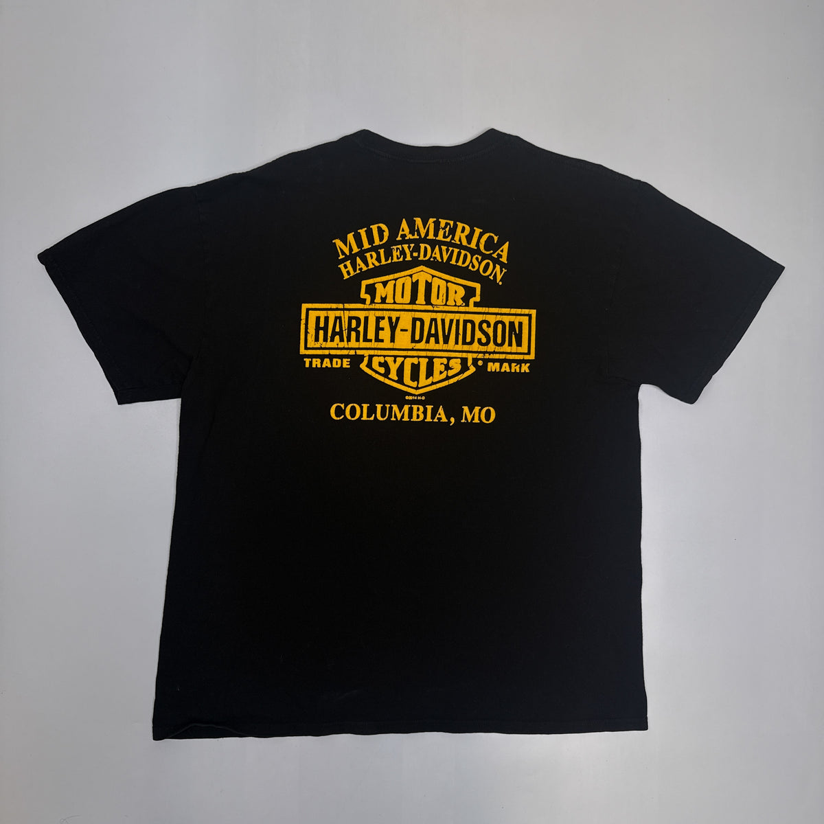 2017 Harley Davidson HD Flaming Gear Skull T Shirt XL