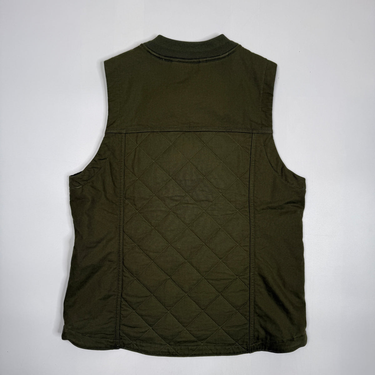Carhartt Rugged Flex Relaxed Fit Canvas Insulated Rib Collar Vest M Basil