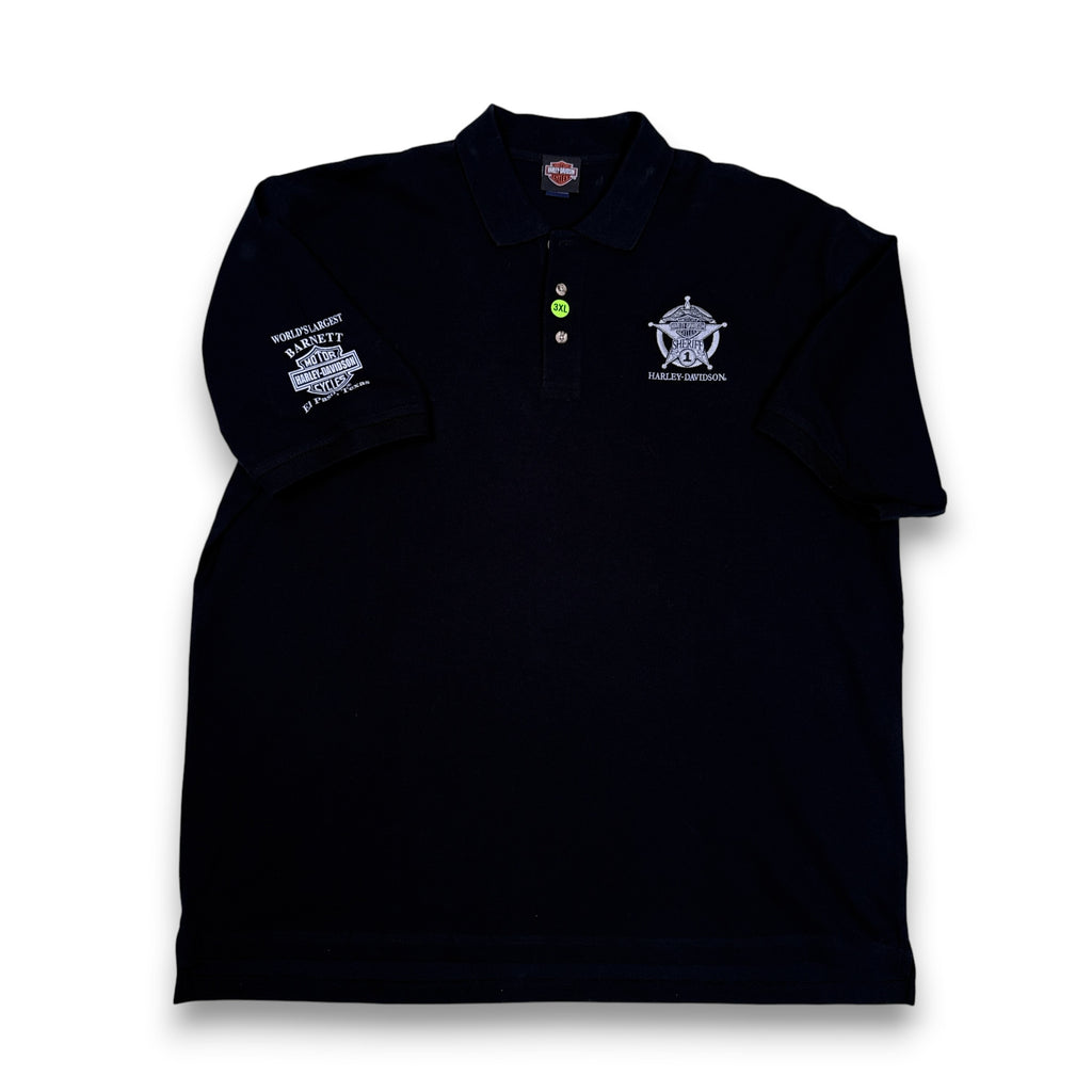 NWOT Harley Davidson Police 1 Embroidered Polo Shirt 3XL Black