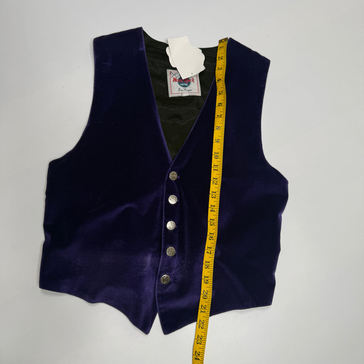VTG Hard Rock Velour Vest M Violet