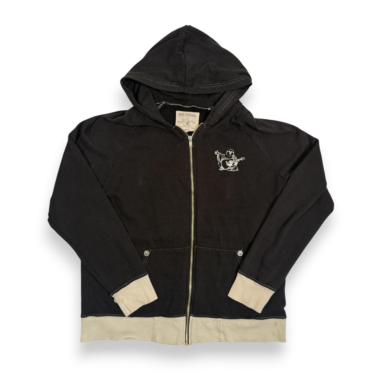 Y2K True Religion Buddah Full Zip Hoodie M/L
