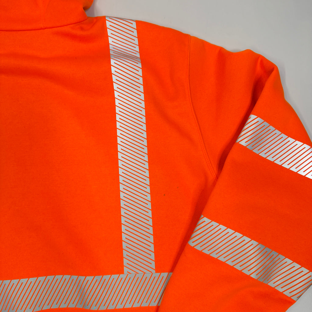 Carhartt 3M High Visibility Loose Fit Class 3 Zip Up Hoodie XL Orange