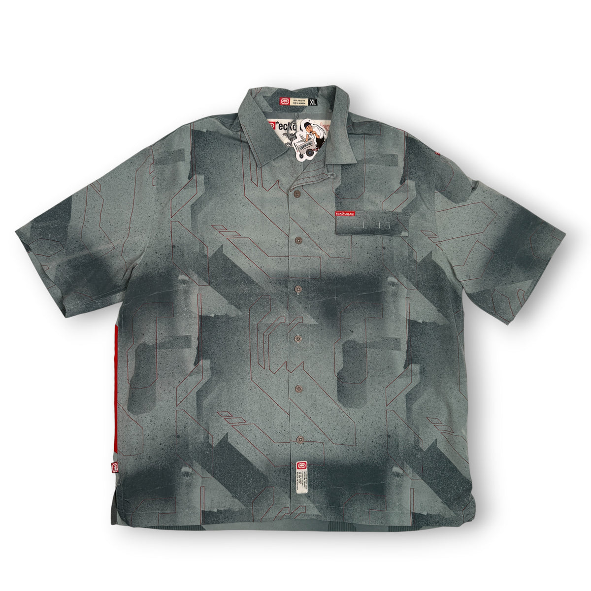Y2K Ecko Complex Mindlabs Button Up XL