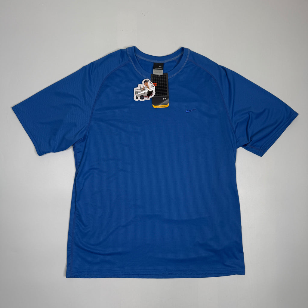 NWT Y2K Nike Sphere Dry Mini Swoosh T Shirt L Blue