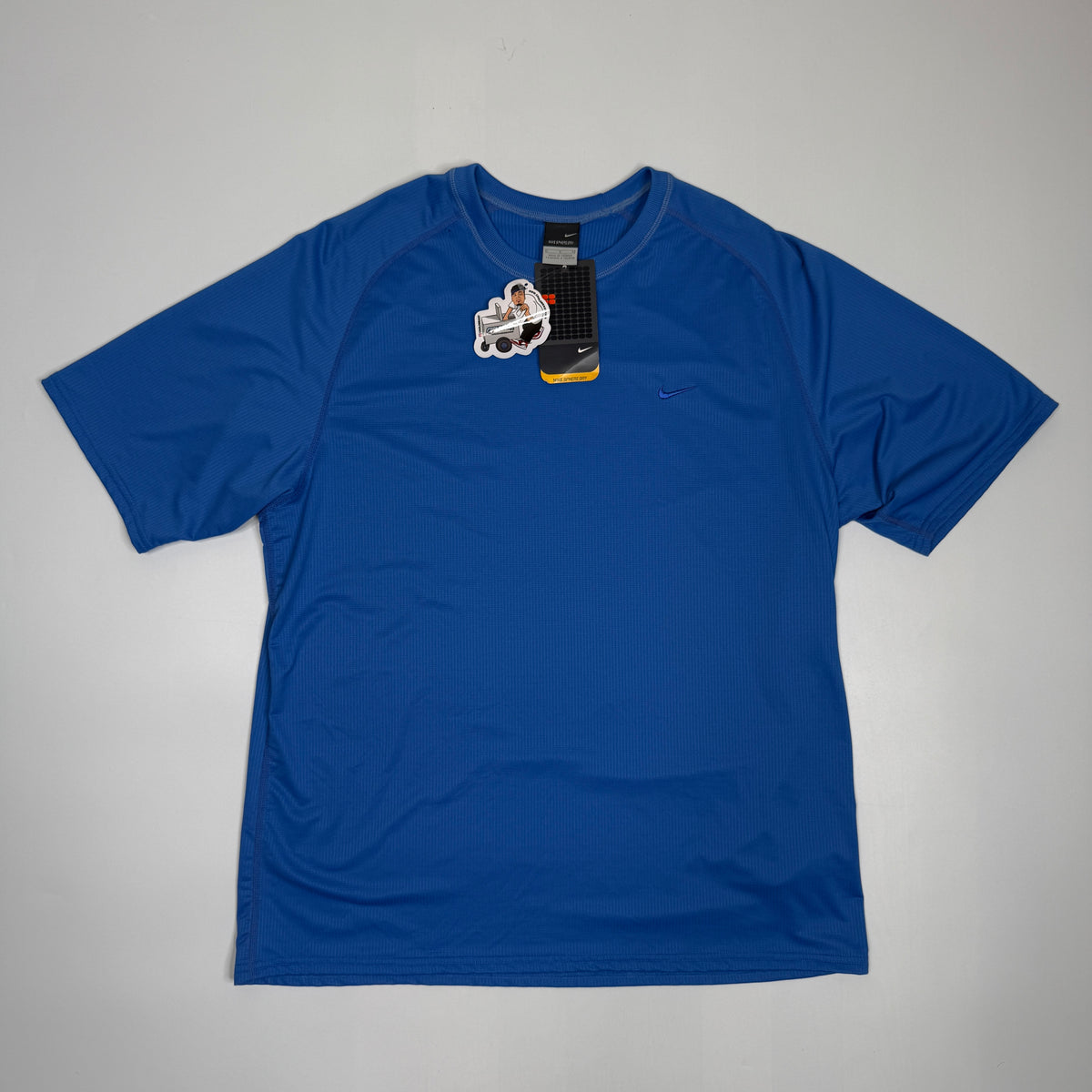 NWT Y2K Nike Sphere Dry Mini Swoosh T Shirt L Blue