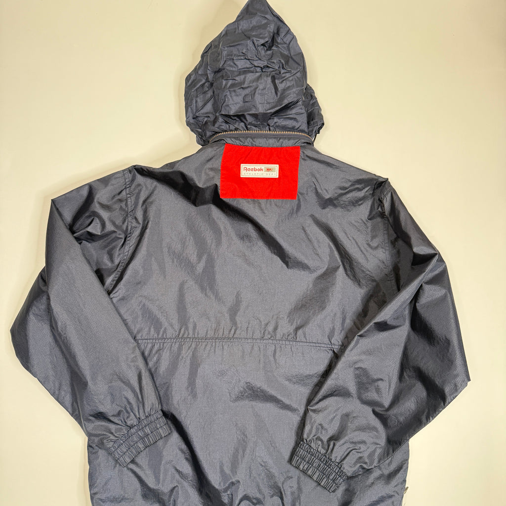 VTG Reebok Athletic Dept Hooded Windbreaker L