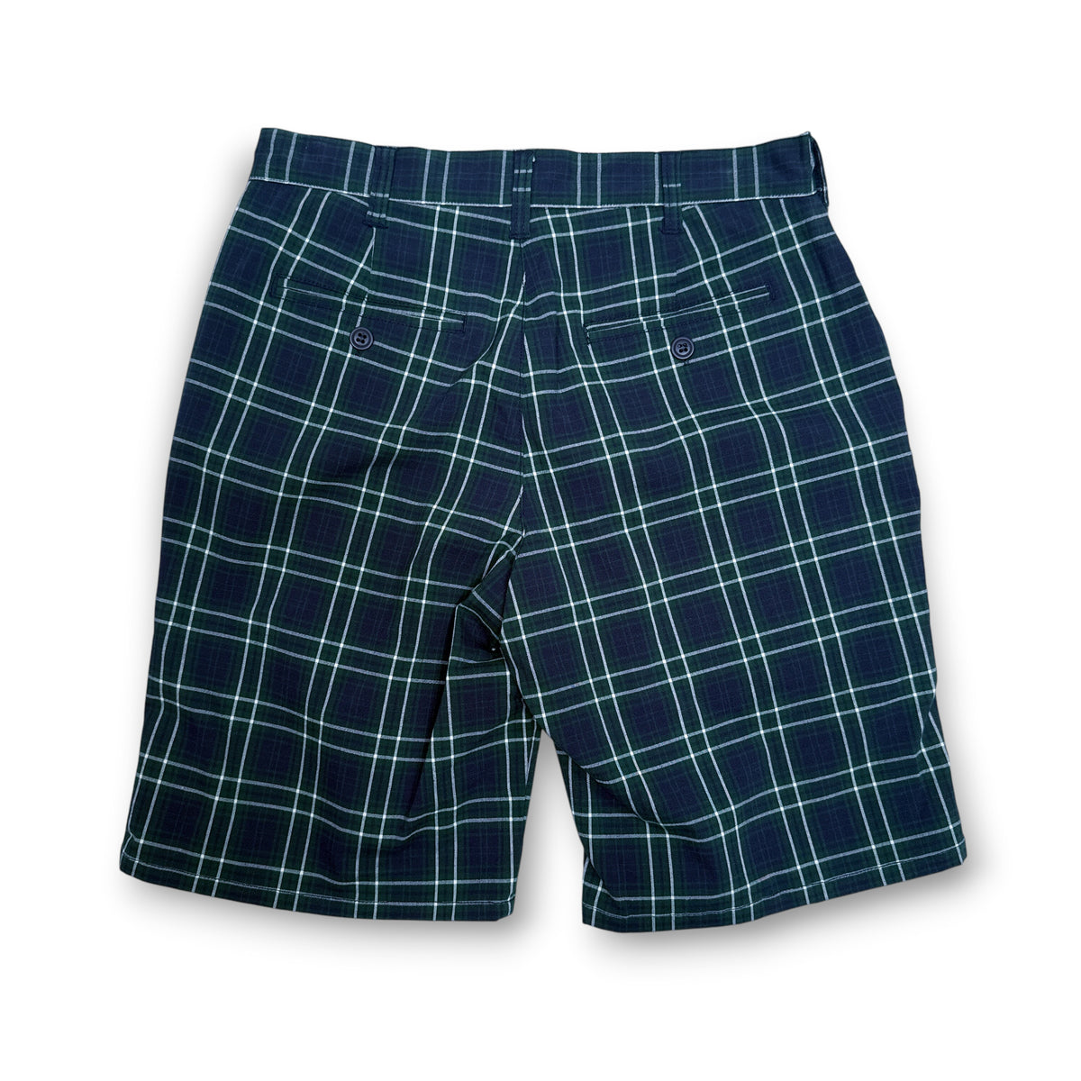 Y2K Polo Ralph Lauren Green Plaid Shorts S/28"