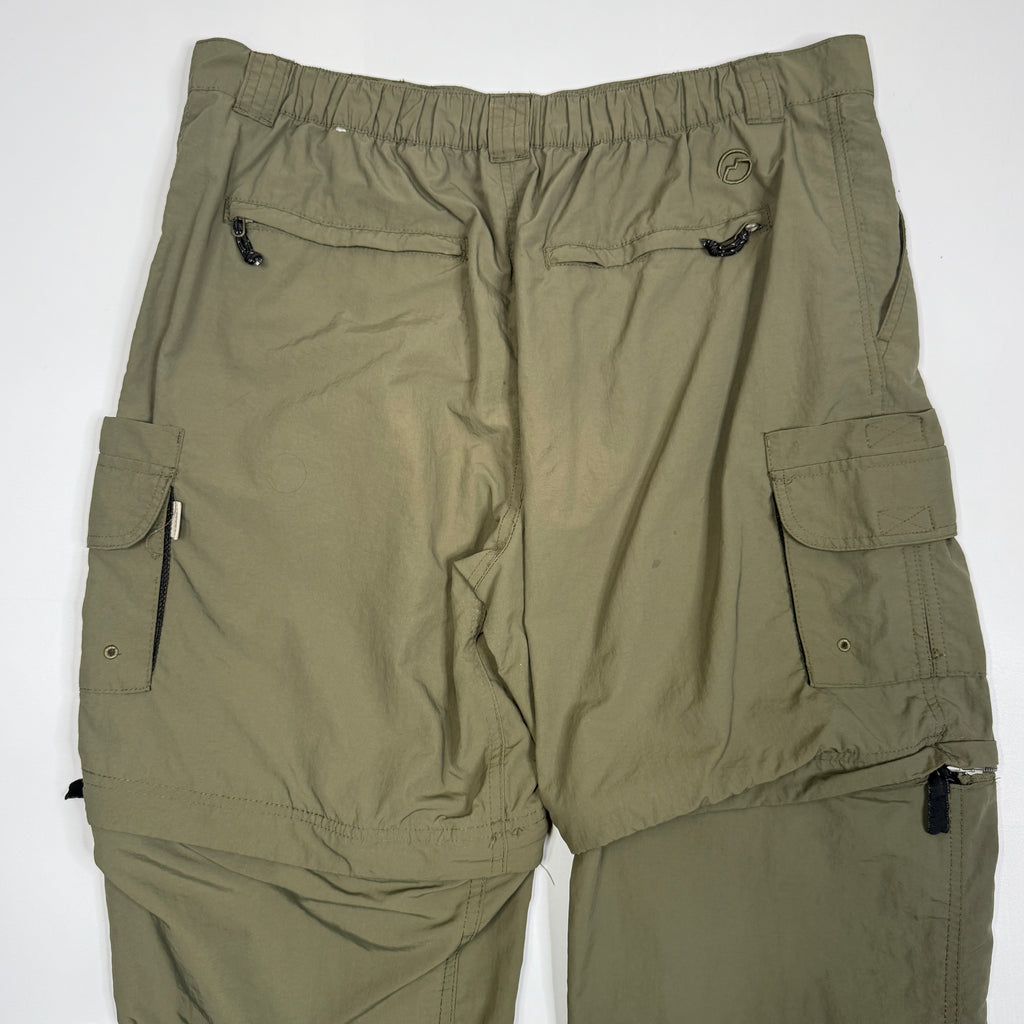 Y2K Magellan Outdoor Utility Cut Off Pants 36" Olive