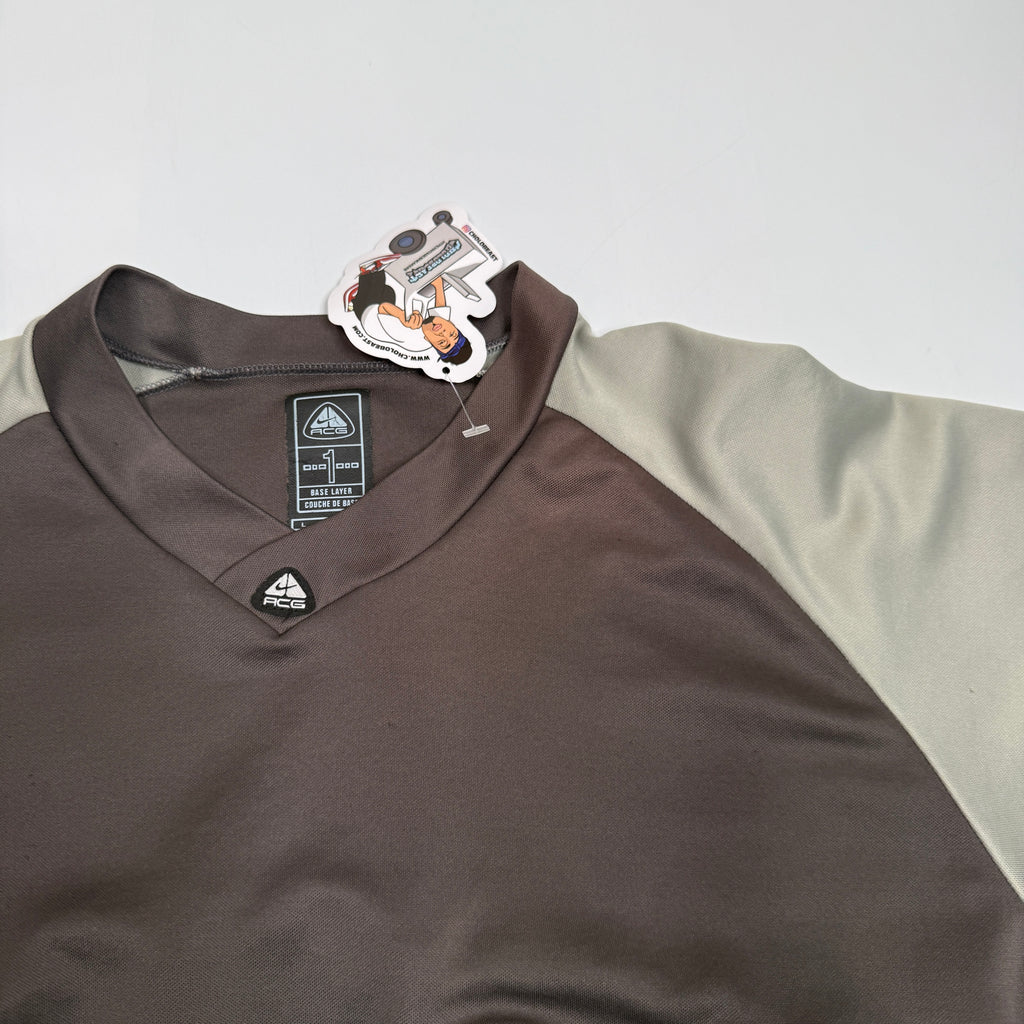 Y2K Nike ACG 1 Base Layer Shirt L Grey