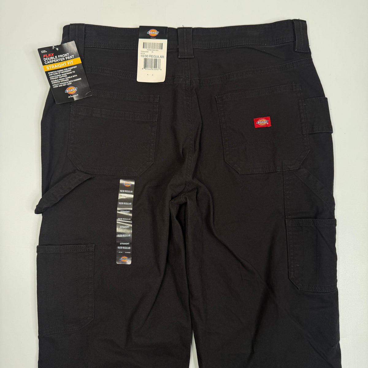 NWT Dickies Double Front Carpenter Straight Fit Pants 34" M/L Black