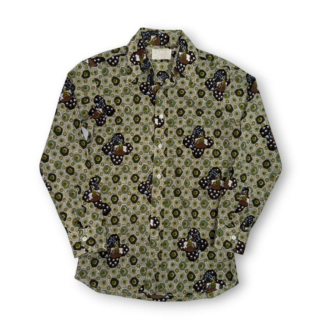 VTG Geometric Dagger Collar Button Up M