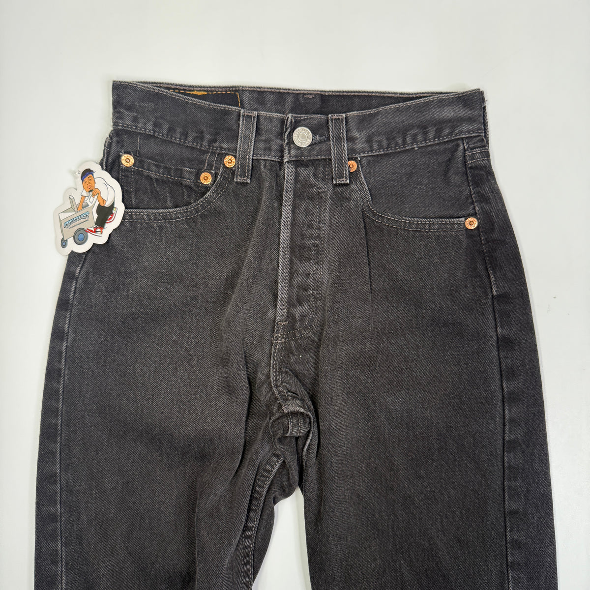 VTG Levis 501 High Rise Straight Leg Jeans 25" XS Black