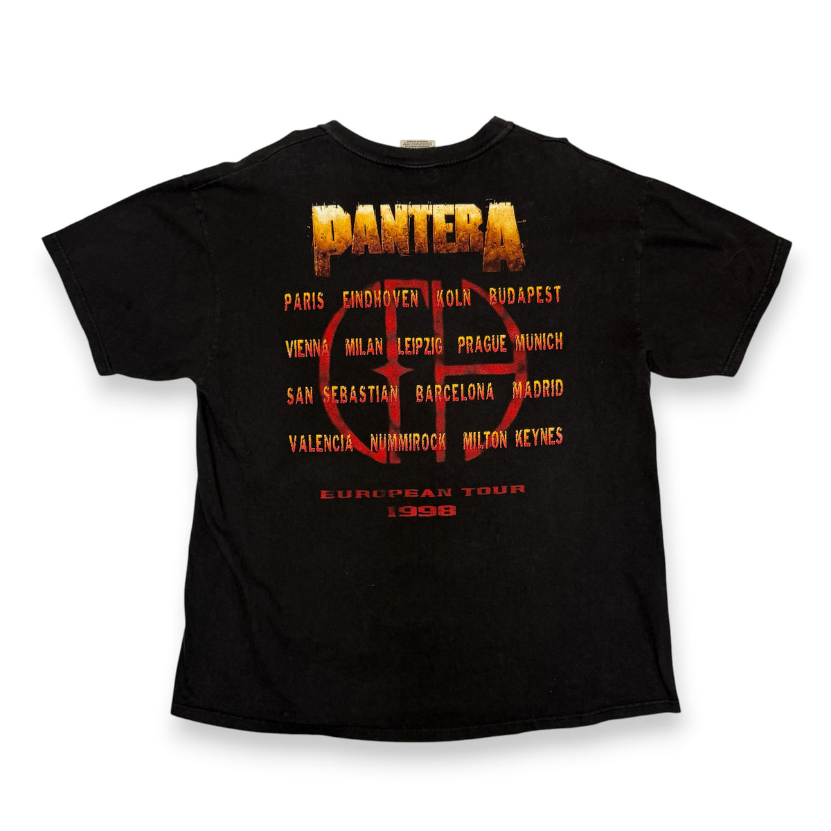 VTG Winterland 1999 Pantera World Domination Euro Tour T Shirt XL Black
