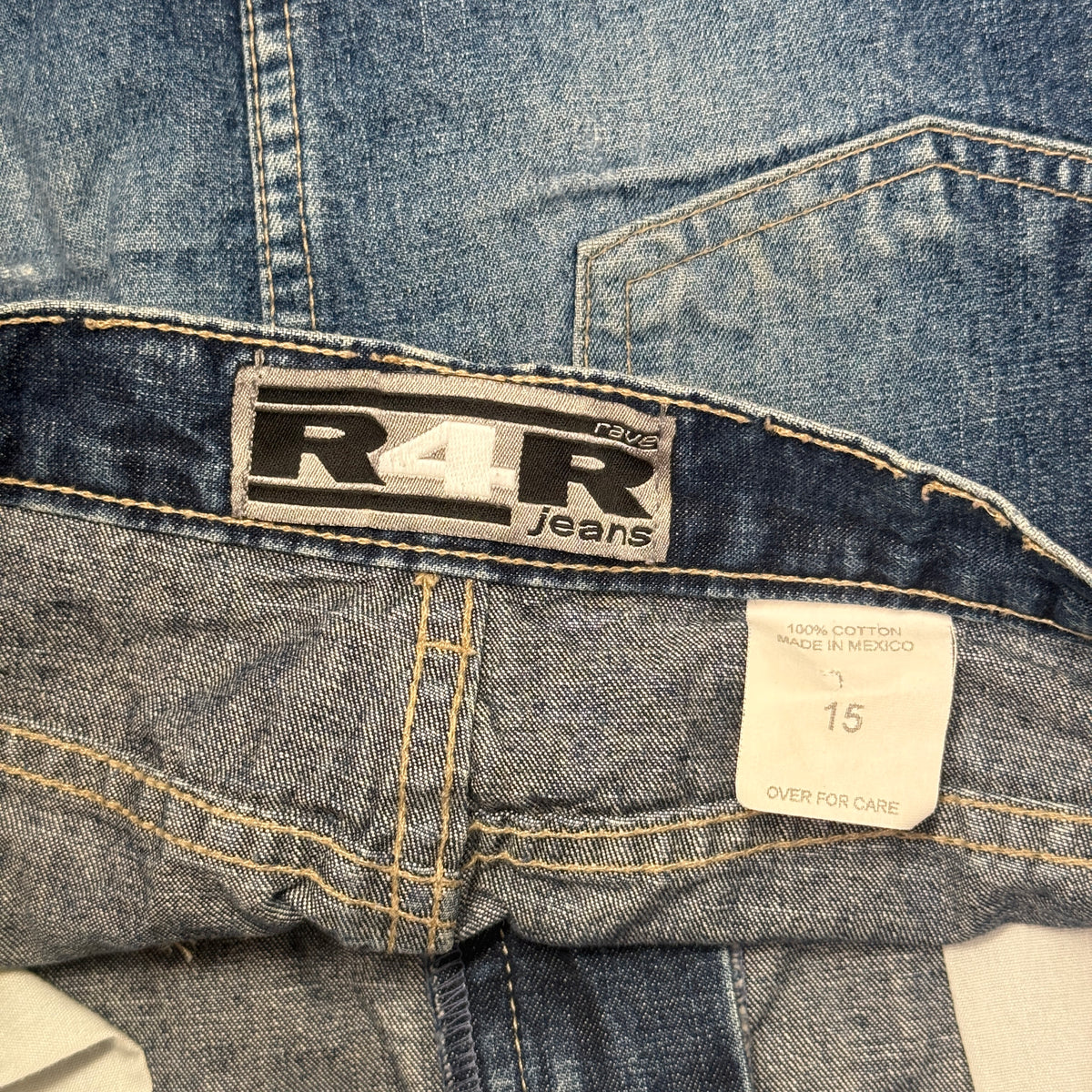 Y2K Rave R4R Denim Skirt 34" L