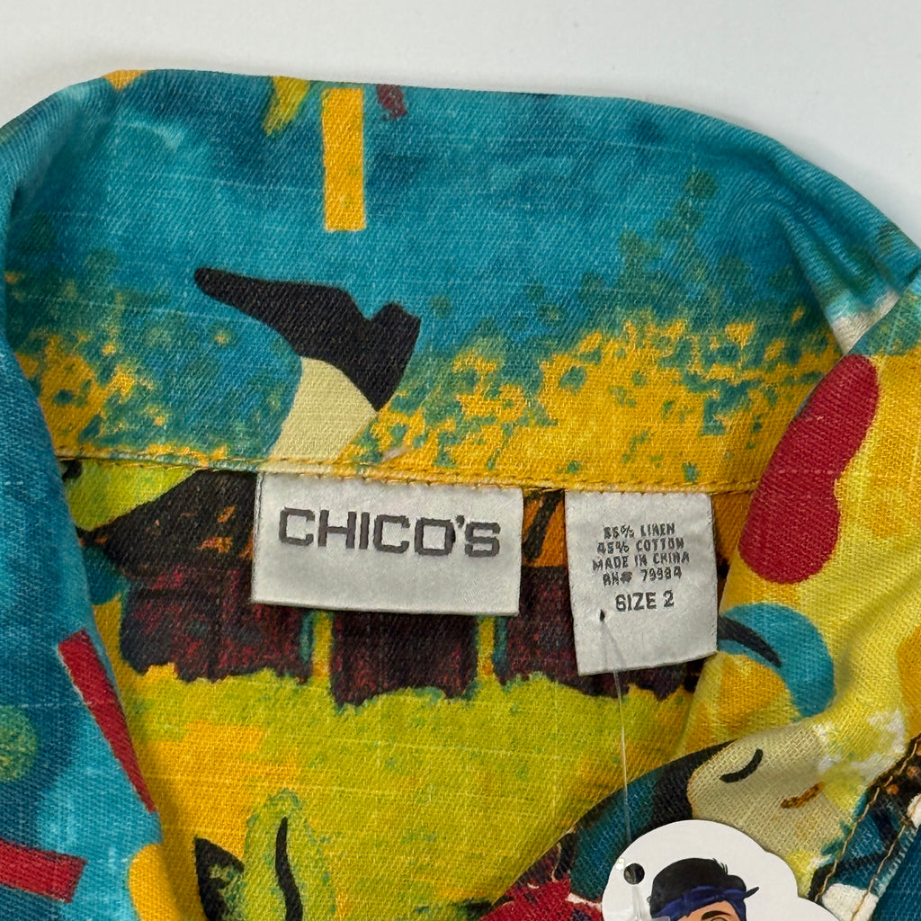 VTG Chicos Fiesta Multi Color Vest S