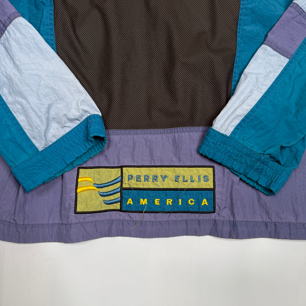 VTG Perry Ellis America Colorblock Windbreaker Pullover M