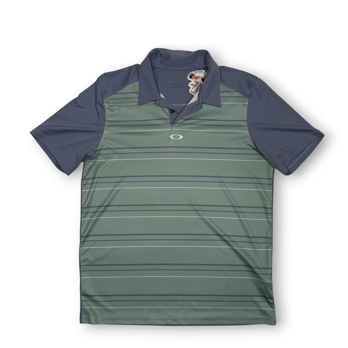 Oakley Striped Golf Polo Shirt M