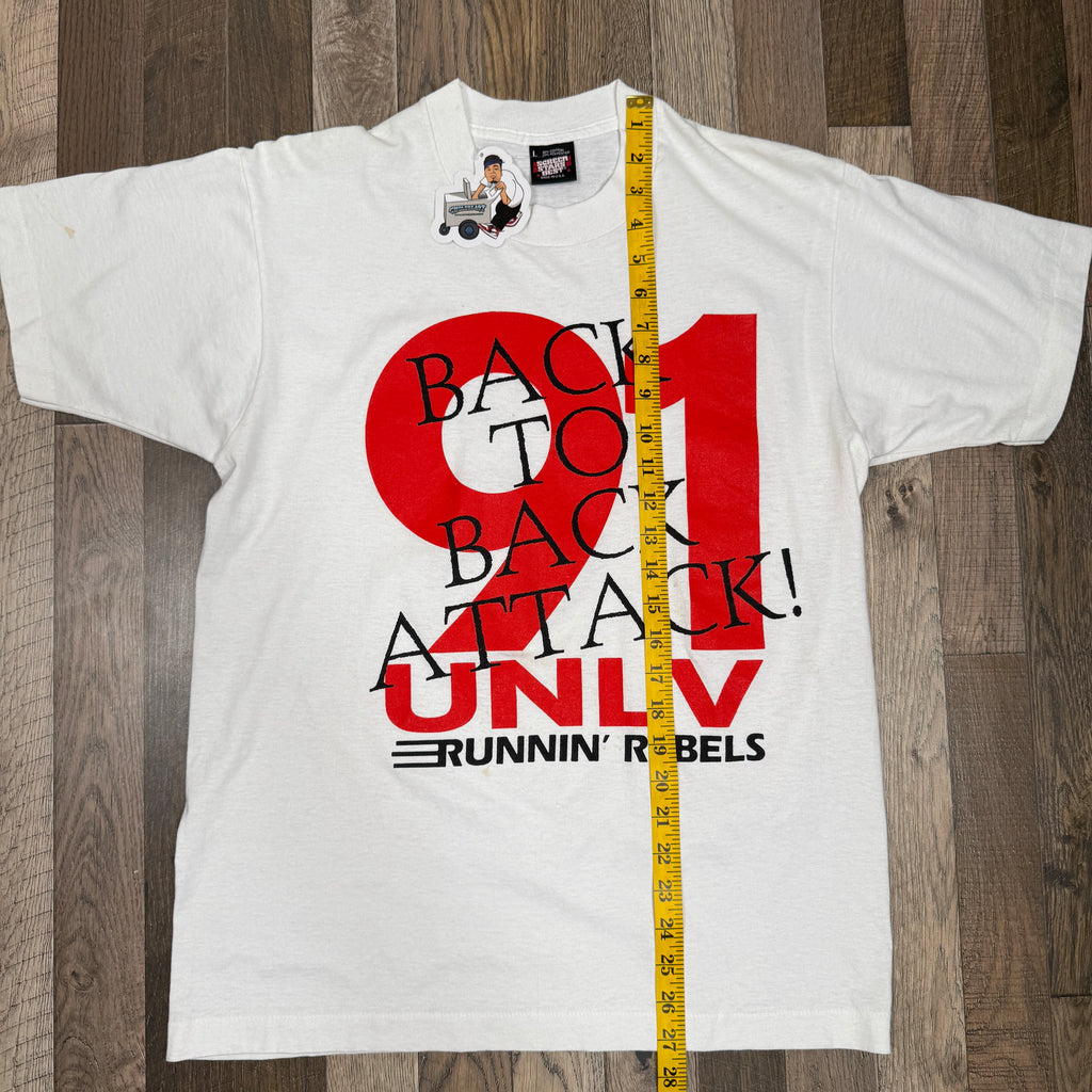 VTG 1991 UNLV Back to Back T Shirt L White