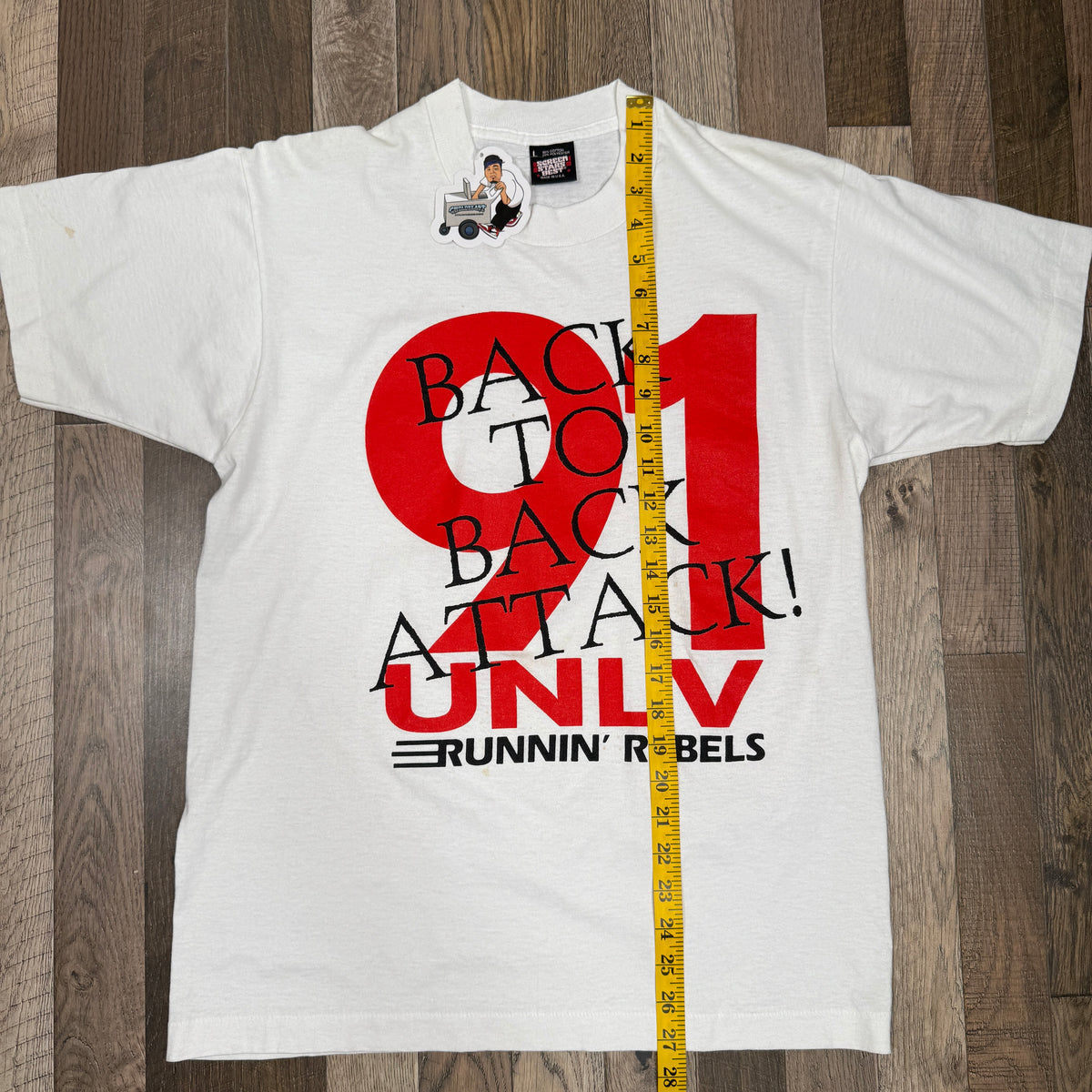 VTG 1991 UNLV Back to Back T Shirt L White