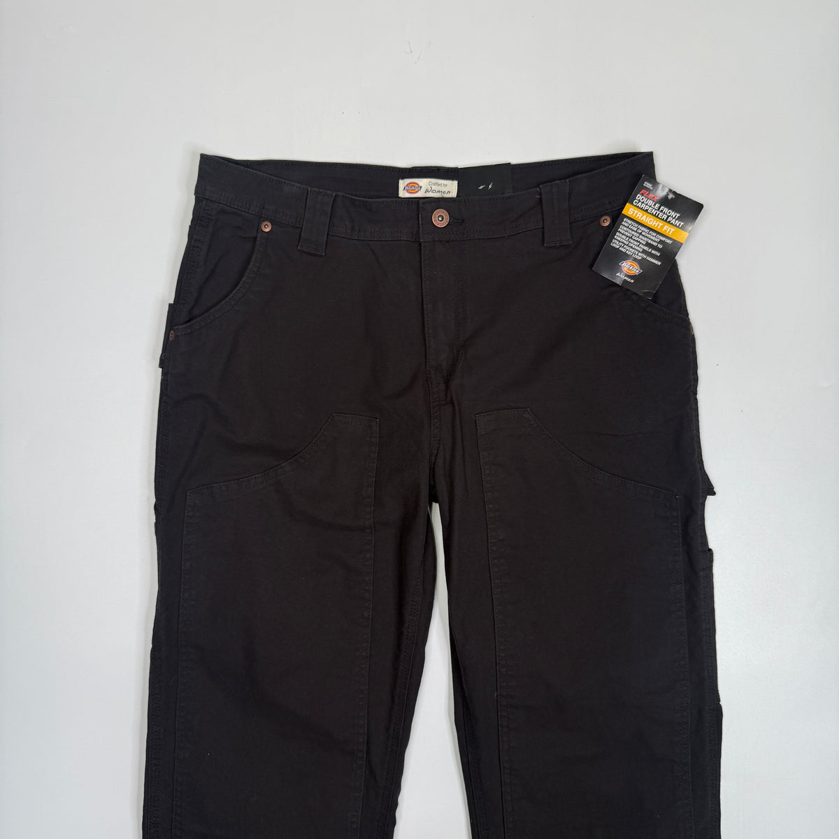 NWT Dickies Double Front Carpenter Straight Fit Pants 34" M/L Black