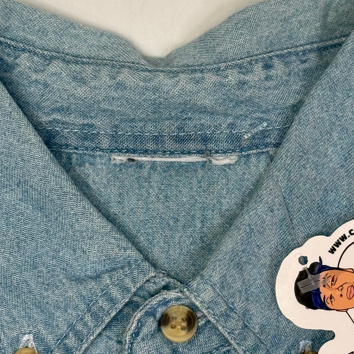 VTG Chicago Bulls Embroidered Denim L/S Button Up M