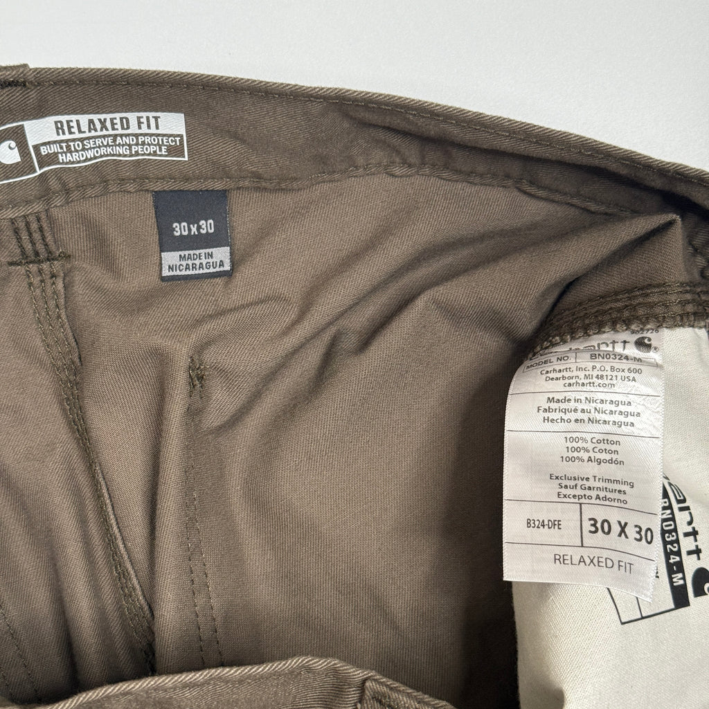 NWT Carhartt Relaxed Fit Utility Straight Twill Pants 30" Dark Coffee