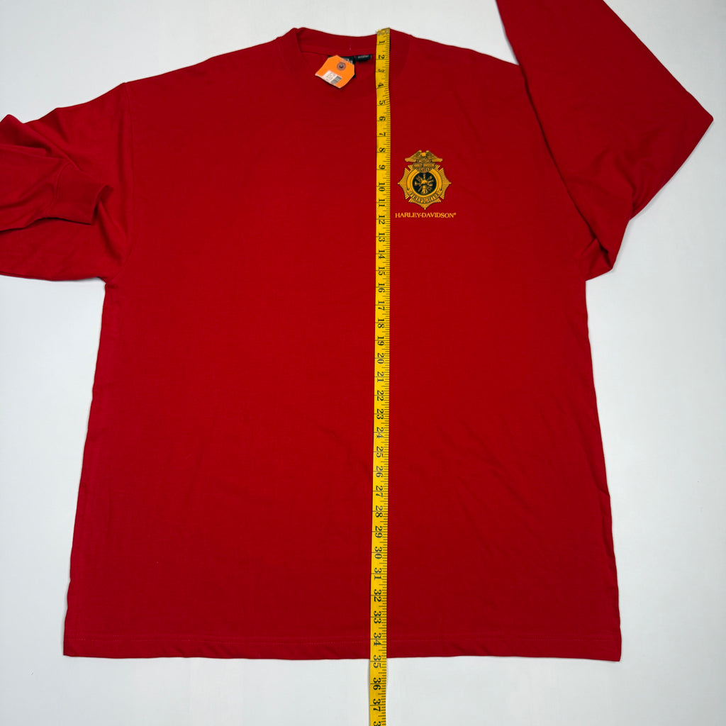 NWT Harley Davidson Fire FIghters L/S T Shirt 3XL Red