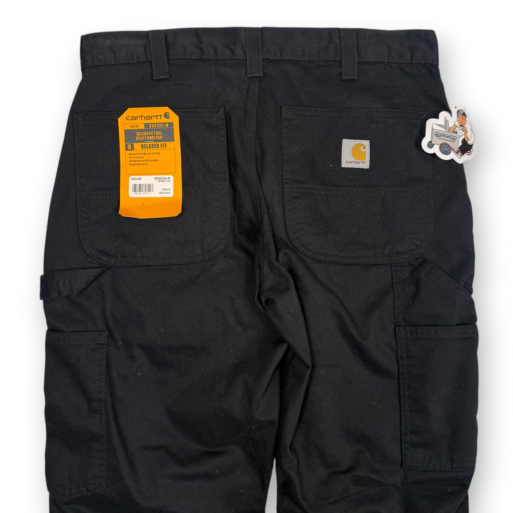 NWT Carhartt Relaxed Fit Utility Straight Twill Pants 33" Black