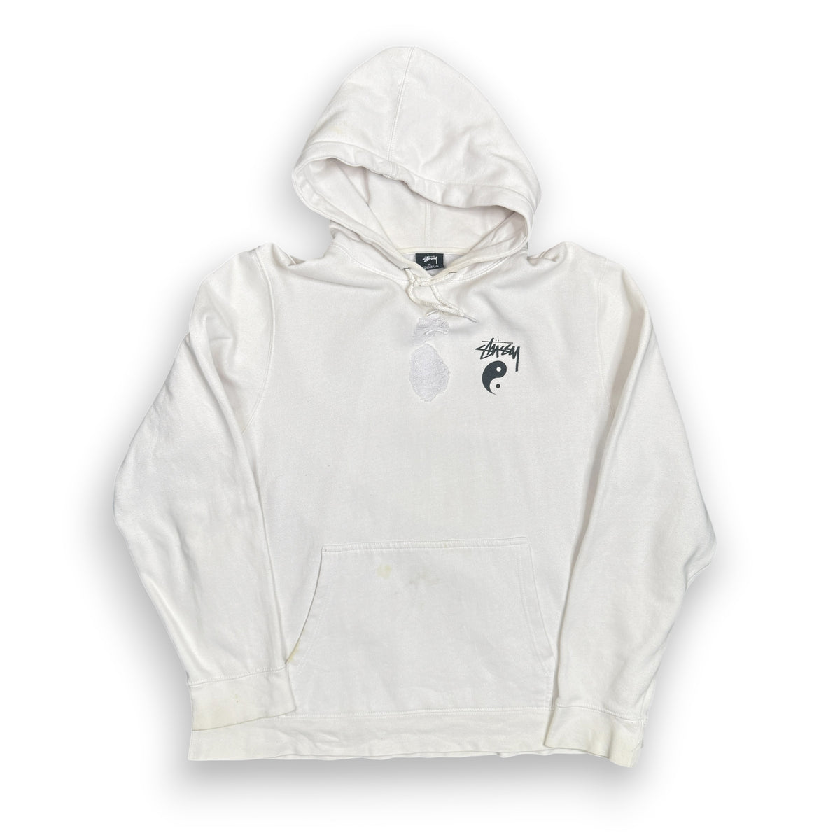 Stussy Yin Yang Distressed Hoodie L/XL