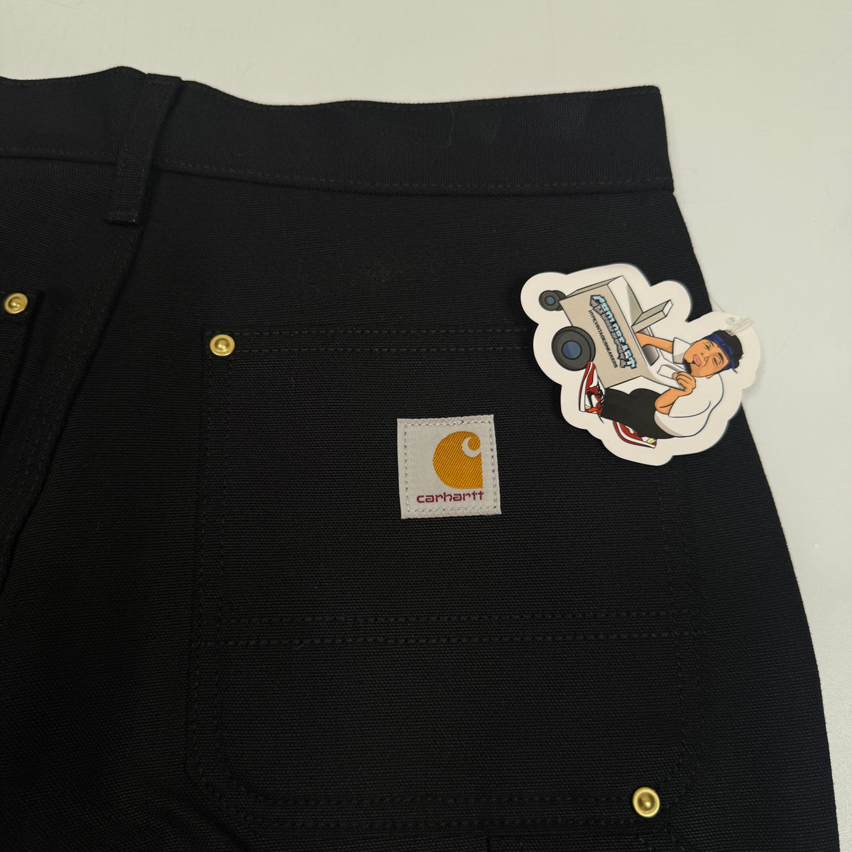 NWT Carhartt Iconic B01 Firm Duck Double Front Loose Fit Work Pants 28" Black