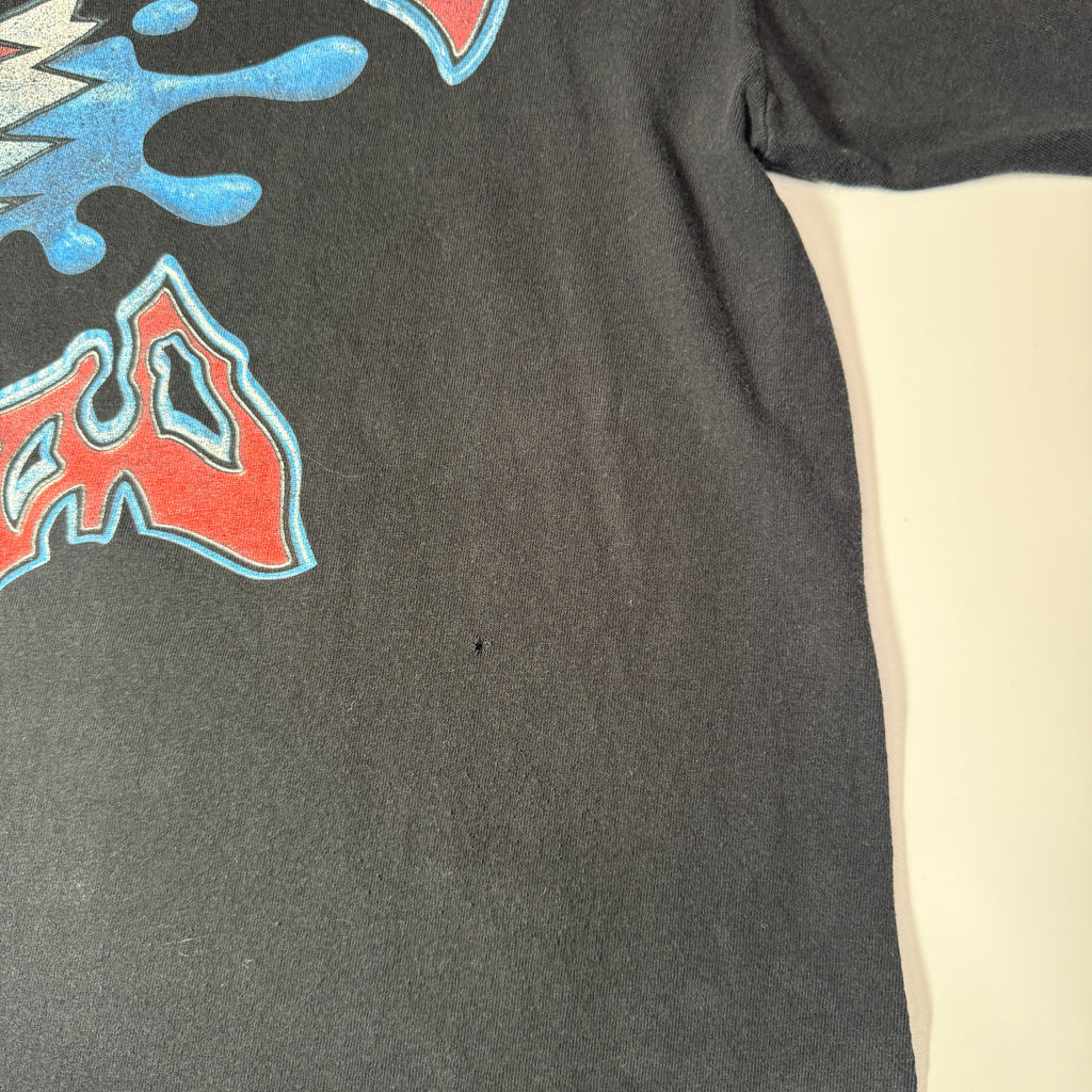Y2K Liquid Blue Grateful Dead Melt Your Face T Shirt XL Black