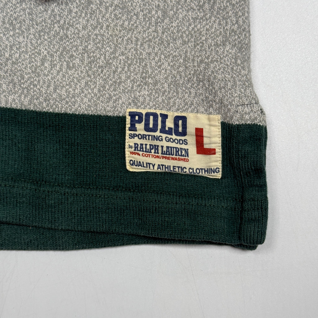 VTG Polo Ralph Lauren Colorblock Striped Rugby Polo L