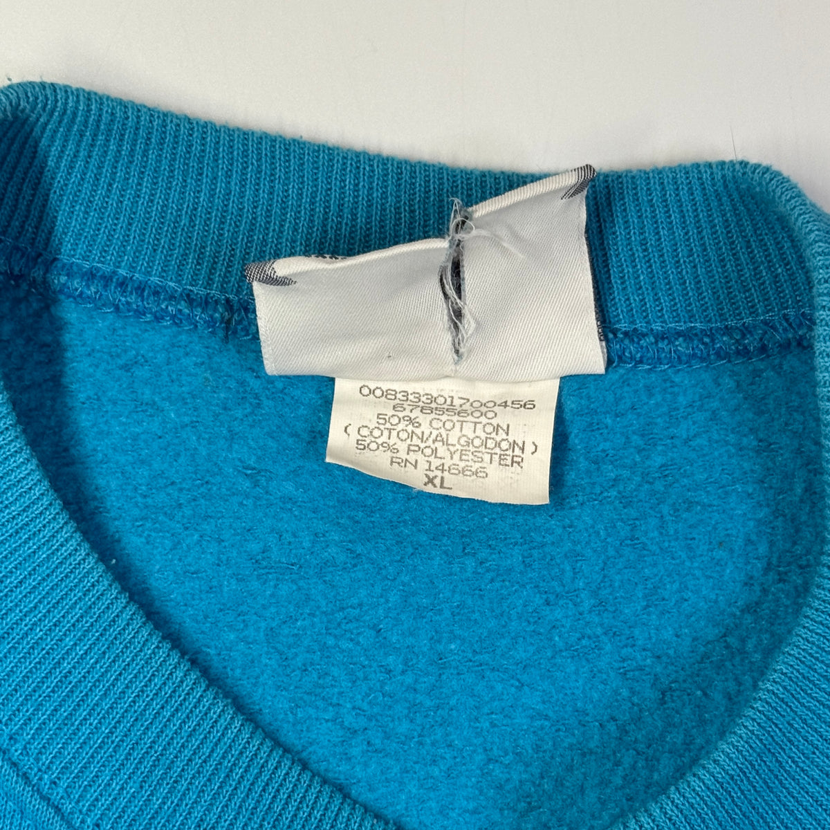 VTG Guess Jeans Spell Out Sweatshirt L/M Blue