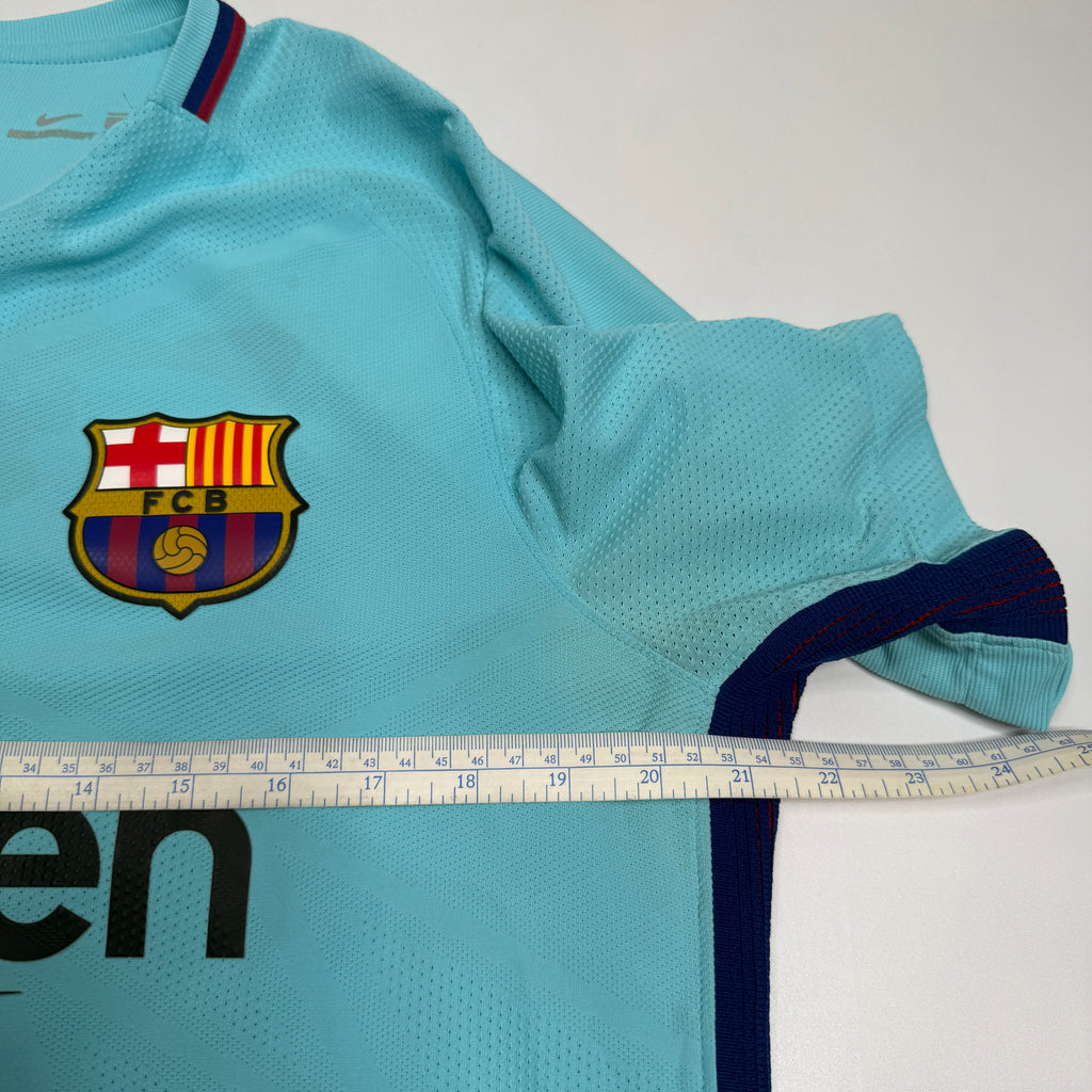 Nike 2017 Barcelona Messi Player Soccer Jersey L Away