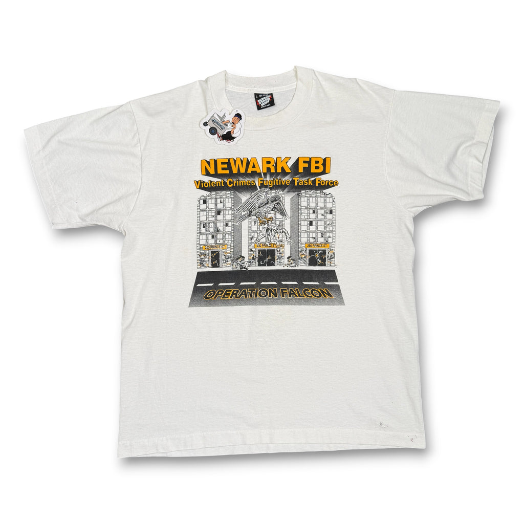 VTG Newark FBI Task Force T Shirt L White