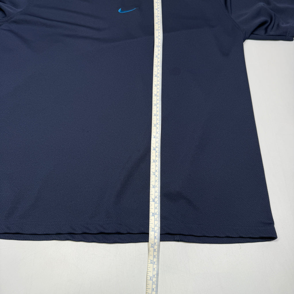 Y2K Nike Center Swoosh T Shirt XL Navy