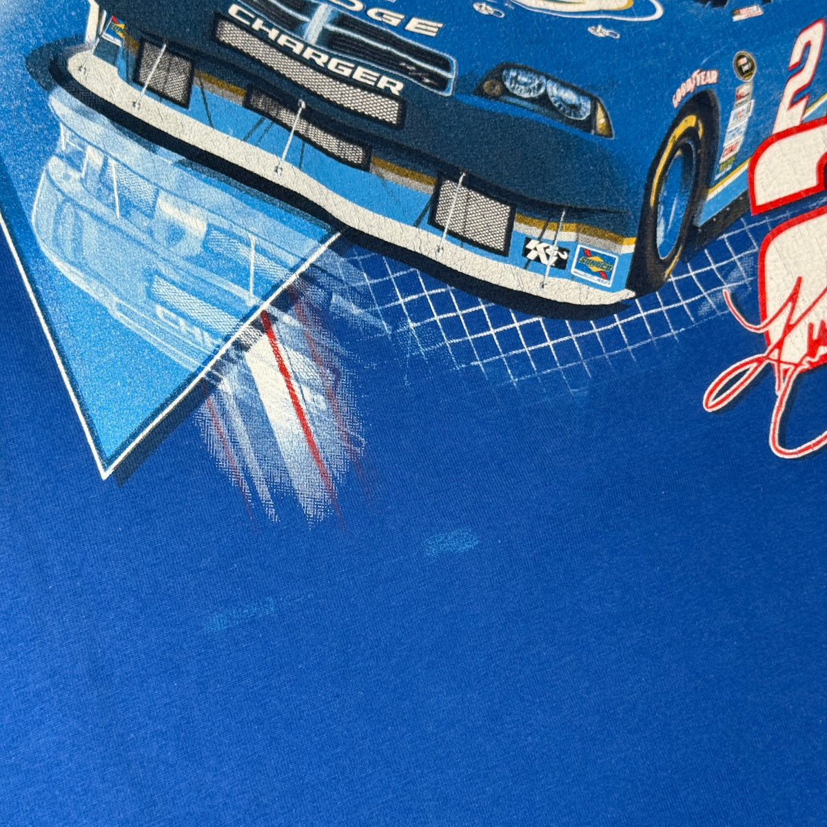 Y2K Kurt Busch 2 Miller Lite Nascar T Shirt M Blue