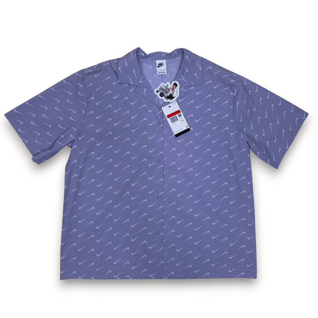 NWT Nike Check Woven Button Up L