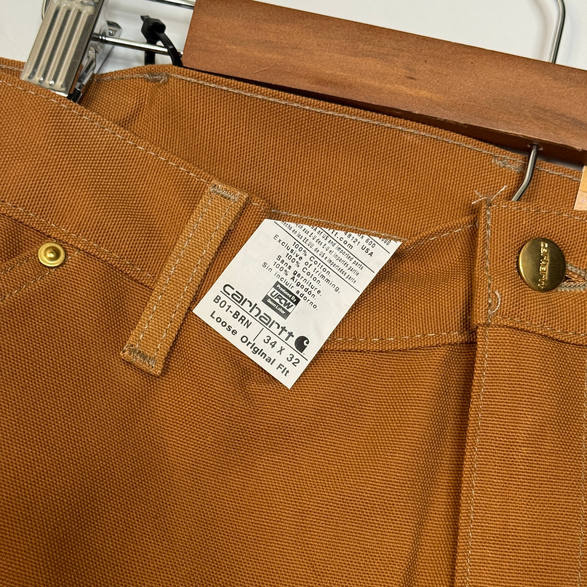 NWT Carhartt Duck Double Front Dungaree Pants 34"