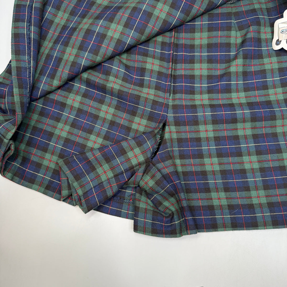 Y2K No Boundaries Green Tartan Plaid Wrap Skort 26" S