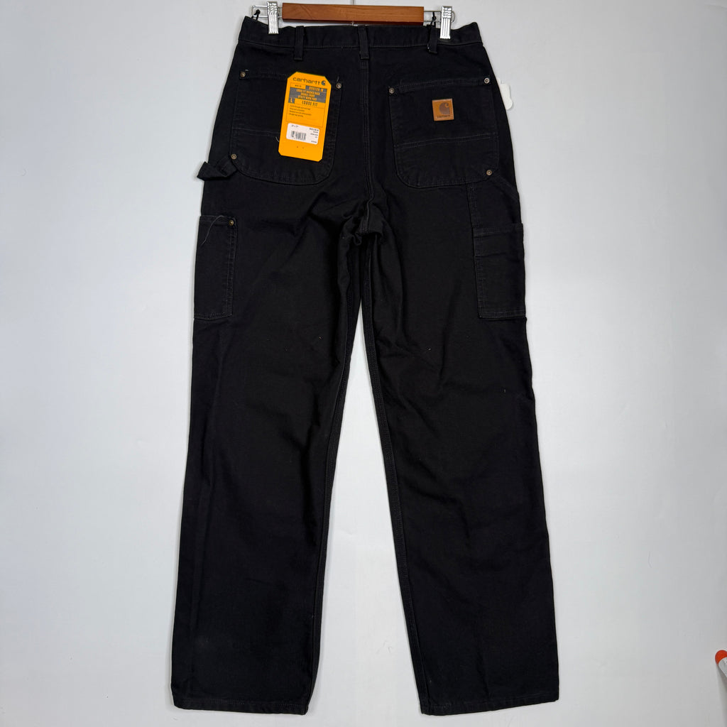 NWT Carhartt Iconic B01 Firm Duck Double Front Loose Fit Work Pants 32" Black