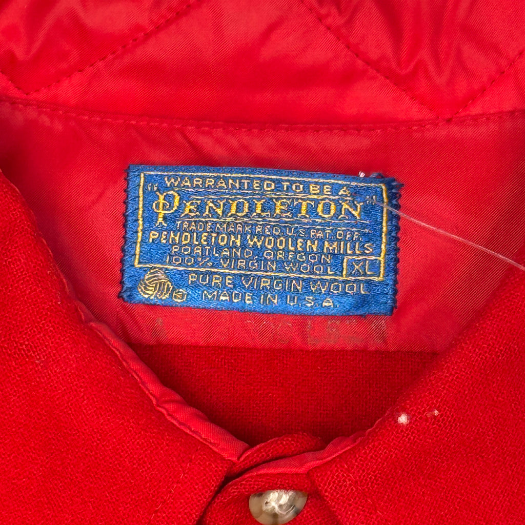 VTG Pendleton Elbow Pads L/S Wool Button Up XL