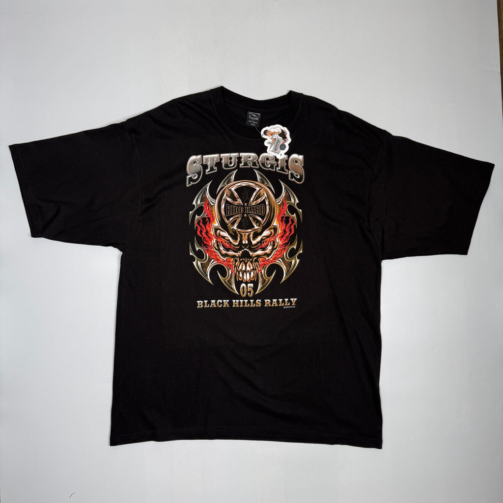 Y2K 2005 Sturgis Black Hills Rally South Dakota T Shirt 2XL